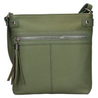 Női bőr crossbody kézitáska Italia Laura - zöld