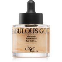 KUNDAL Objet Satin Glow Shimmer Oil масло з мерехтливими частинками зі зволожуючим ефектом відтінок Fabulous Gold 45 мл