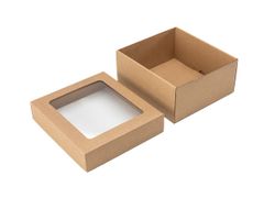 25 ks - Darčeková krabica dno + priehľadné veko 225x200x100