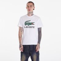 Μπλουζάκι LACOSTE Cotton Jersey Signature Print T-Shirt White M