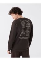 LC Waikiki Lcw Men's Crew Neck Long Sleeve Printed Sweatshirt