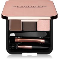 Makeup Revolution Brow Sculpt Kit set za popolne obrvi odtenek Dark 2.2 g