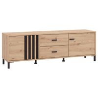 Hom`in TV DIEL, čierna, dub artisan, 157/52/40 cm