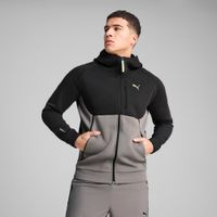 PumaTECH Hoodie mit durchgehendem Reißverschluss Herren | Mit Color Blocking | Cast Iron | Größe: L