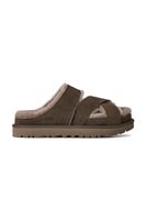 UGG papuci din piele W Greenport Cross Strap Slide