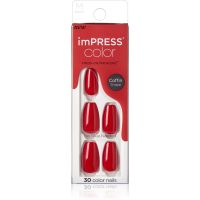 KISS imPRESS Color Medium Изкуствени нокти Reddy or Not 30 бр.