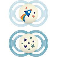 MAM Perfect Night 16m+ пустушка Blue/ Turquoise 2 кс