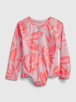 GAP Children's Swimwear Print Swim Rash Guard One-Piece - Girls