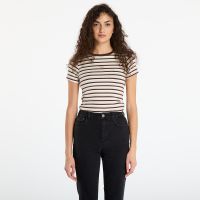 T-shirt Guess Jeans Ss Cn Stripe Embr Beige/ Brown L