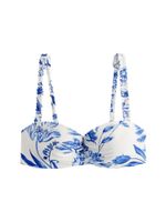 Next Bikini gornji dio  plava / prljavo bijela