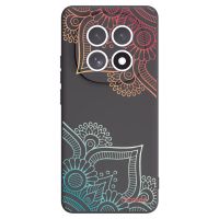 Silikónový čierny obal pre Xiaomi Redmi Note 15 - Kvetinový vzor