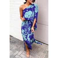 Elegantna Maxi Haljina S Uzorkom Tiezza, Plava