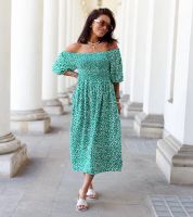 UR/CEO Green floral dress Zetticci