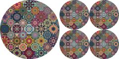 Bertoni Home Unisex's 1+4 Round Table Pads Set Valencia