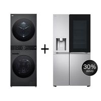 SET - LG WashTower WT1210BBF + Chladnička InstaView™ GSXE91MBAD