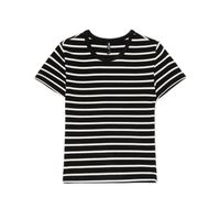 Cropp - Črtasta majica - črna