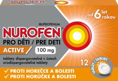 NUROFEN pre deti Active tablety 100 mg 1 x 12 tabliet