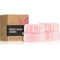 BrushArt Home Salon Wrist wash bands браслети проти затікання води під час вмивання Pink 2 кс