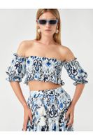 Koton Strapless Crop Blouse