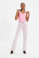 Trendyol Pink Pocket részletes High Waist 90's Wide Leg Jeans