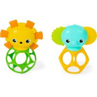 Bright Starts Soother Pals™ Easy-Grasp játék rágókával 3 m+ 2 db