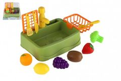 Drez na umývanie riadu plast 18x12cm s ovocím v blistri