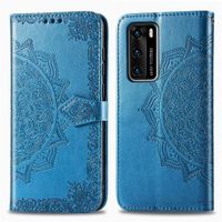 ART Ovitek za denarnico Huawei P40 ORNAMENT moder