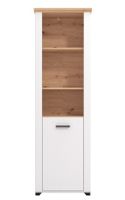 Vysoká knižnica lotta - biela/dub artisan