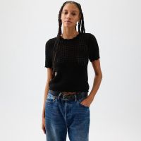 T-shirt GAP Shortsleeve Crochet Tee True Black V2 XS