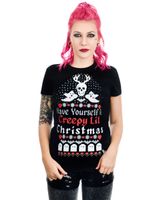 koszulka gotycki and punk damskie - HAVE YOURSELF A CREEPY LIL CHRISTMAS BABYDOLL - TOO FAST - WTBD-T-CRELIL L