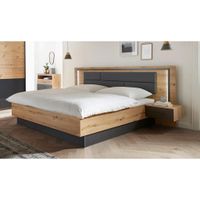 Rauch Möbel POSTEĽ S NOČNÝMI STOLÍKMI, 180/200 cm, sivá, dub artisan