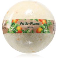 Folk & Flora Citrus бомбочка для ванни з освіжним ефектом 130 гр