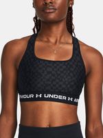 Under Armour Crossback Mid Print Sport Sutien Negru