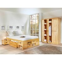 MID.YOU POSTEĽ S ÚLOŽNÝM PRIESTOROM, 140/200 cm prírodná farba