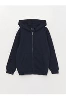 LC Waikiki Lcwk Hooded Basic Long Sleeve Boy Zippered Sweatshirt