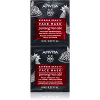 Apivita Express Beauty Revitalizing Face Mask Pomegranate ревитализираща и озаряваща маска за лице 2 x 8 мл.