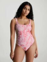 Calvin Klein Underwear	 Authentic-One Piece-Print Kostium kąpielowy jednoczęściowy Różowy