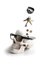Dekoration (Schale) SUCK UK - WHITE SKULL