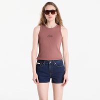 Calvin Klein Jeans Sl 2X2 Baby Rib Logo Crew Tank Sierra Brown L