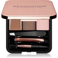 Makeup Revolution Brow Sculpt Kit set za popolne obrvi odtenek Brown 2.2 g