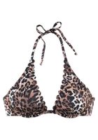LASCANA Bikini gornji dio 'Lexa'  bež / svijetlosmeđa / tamno smeđa
