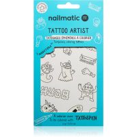 Nailmatic Tattoo Artist Temporary Coloring Tattoos tattoo für Kinder 3 y+ Monsters 9x16,3 cm