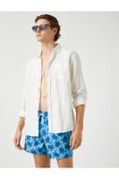 Koton Swimsuit Shorts Turtle Printed, Pockets, Tie Waist