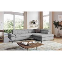 Welnova SEDACÍ SOUPRAVA, textil, šedá