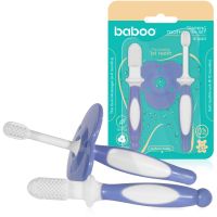 Baboo Toothbrush Set zestaw do pielęgnacji zębów dla niemowląt Blue Haze, 6m+ 3 szt.