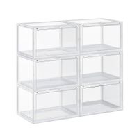 Boxxx REGÁL NA BOTY, průhledné, 72/66/28 cm