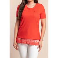 Baumwoll-T-Shirt, Rot