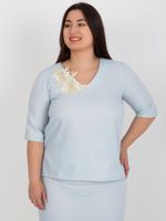 Blouse-LK-BZ-506692.32-light blue