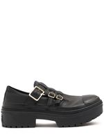 Mary Jane Lugged Heel Platform Wedges