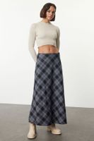 Trendyol Multicolor Low Waist Plaid Pattern A-line Maxi Skirt